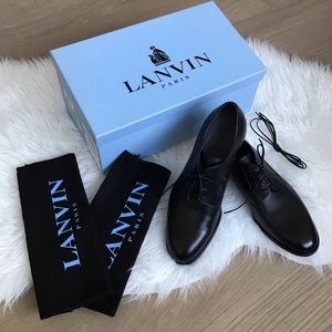 Lanvin Men’s Smooth Calfskin Derby Leather Shoes